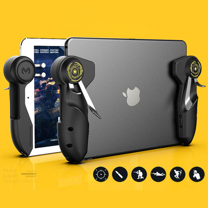 Mobile PUBG Game Controller For Ipad Tablet Six Finger Game Joystick Handle Aim Button L1R1 Shooter Gamepad Trigger