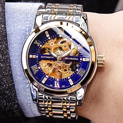 MGORKINA Watches Men's Luxury Skeleton Automatic Mechanical Watches Famous Original Branded Men's Watches Relogio Masculino