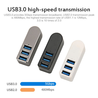 New USB Hub USB 3.0 Rotating 90/180° USB Splitter Adapter 4 Ports Speed Mini Multiple USB-Hub Splitter Expander For PC Laptop
